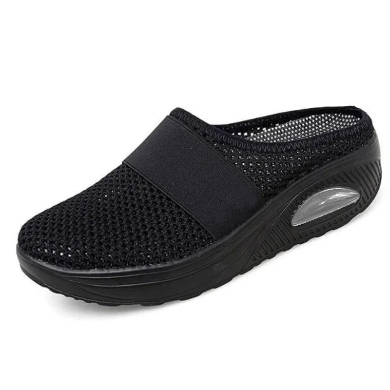 Women's breathable mesh sandals with thick sole in various colors