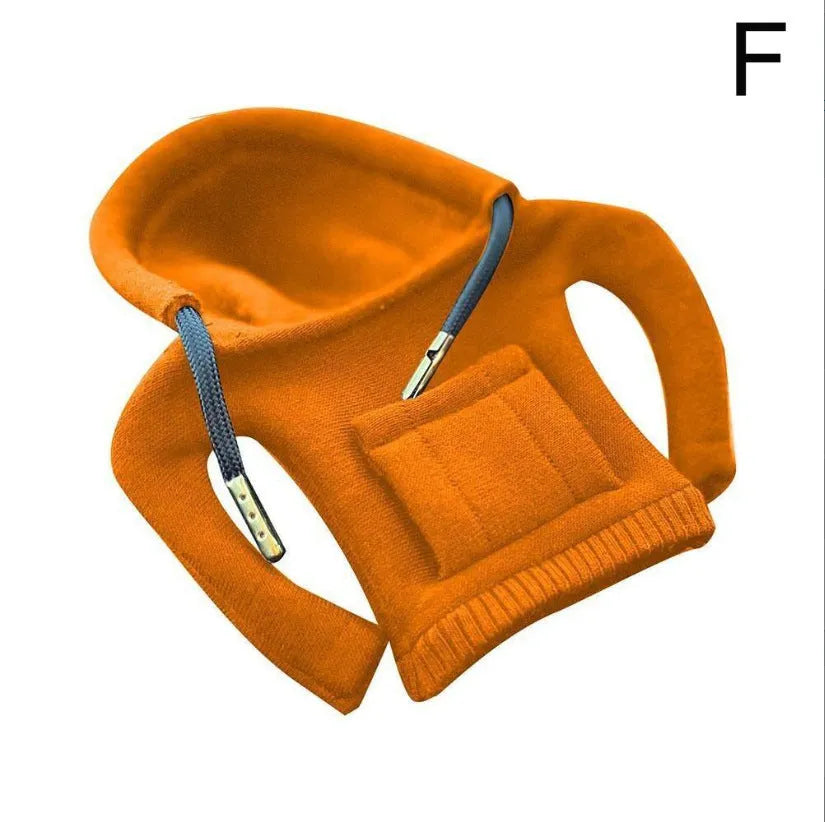 Gear shift knob hoodie cover in cloth material, universal 13x8cm size for manual or automatic cars
