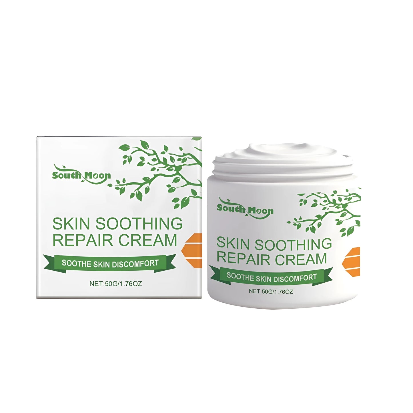 50g jar of Skin Soothing Repair Cream with mint, honey, and aloe formula.