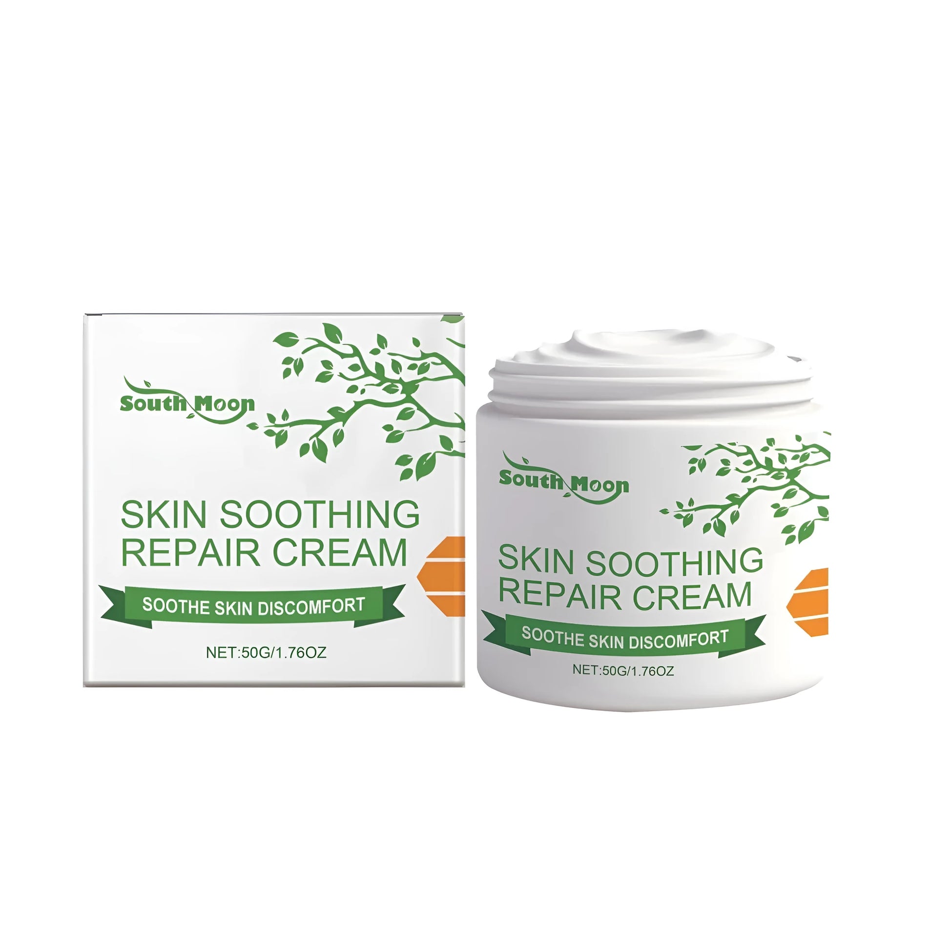 50g jar of Skin Soothing Repair Cream with mint, honey, and aloe formula.