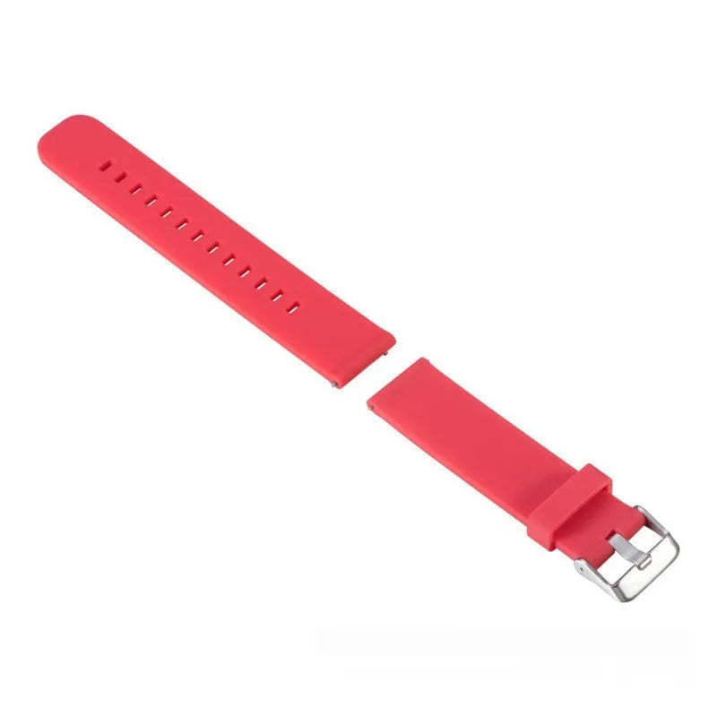 Jiaming Forerunner 245 silicone replacement watch strap with straight buckle in solid colour
