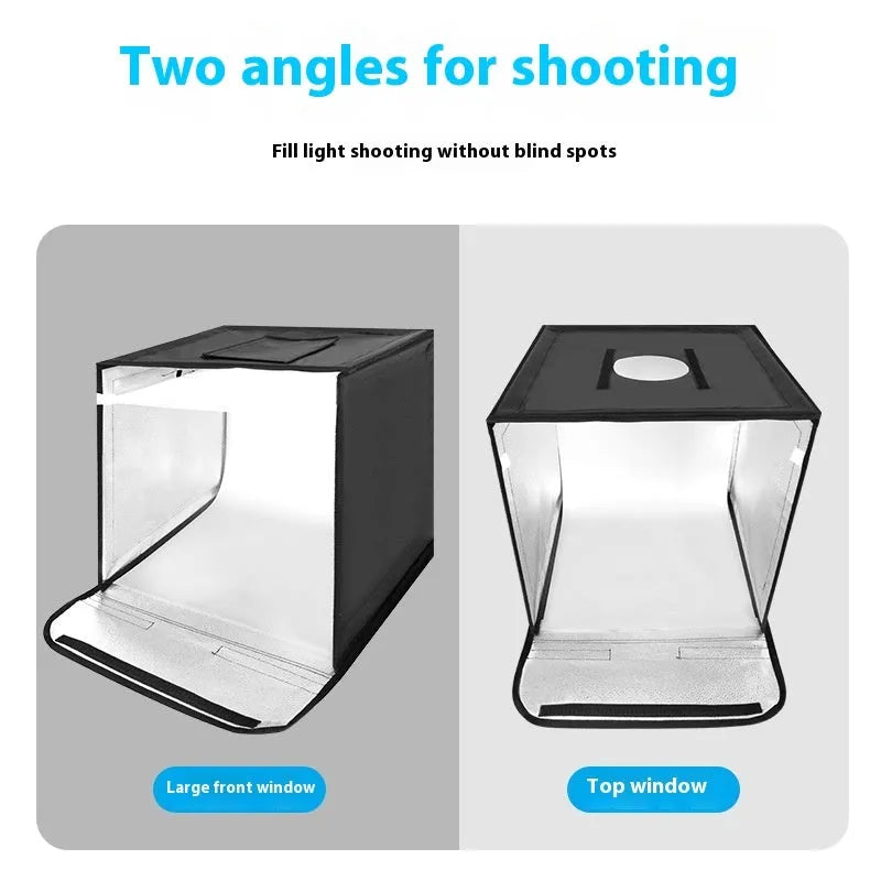 50cm studio light box with metal frame and three-colour temperature light board for product photography
