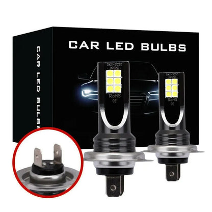 H7 LED fog light with aluminium housing and 12 SMD 3030 beads for 1200LM automotive lighting