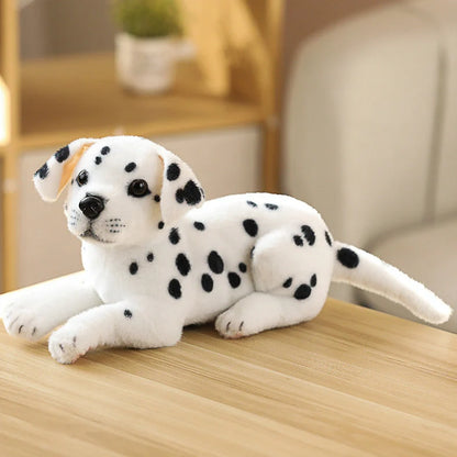 Simulation Husky plush toy in sitting posture measuring 25cm height