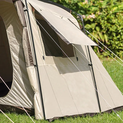 Large tunnel tent 480x260x200cm, blue jade or ivory, with 150D oxford PU 3000mm waterproof shell and bedroom.