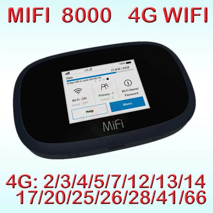 Black Full Network 4G wireless router with compact design measuring 10cm by 20cm by 3cm