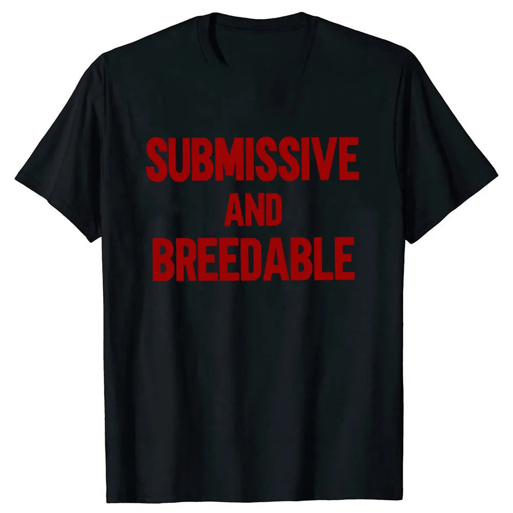 Loose fit men's cotton T-shirt with a humorous graphic print on the front.