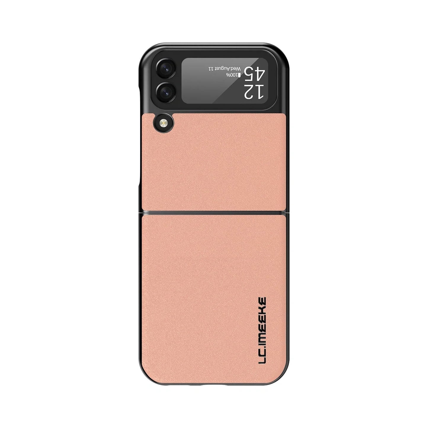 Samsung Galaxy Z Flip3 leather phone case with frosted finish in multiple colors