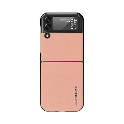 Samsung Galaxy Z Flip3 leather phone case with frosted finish in multiple colors