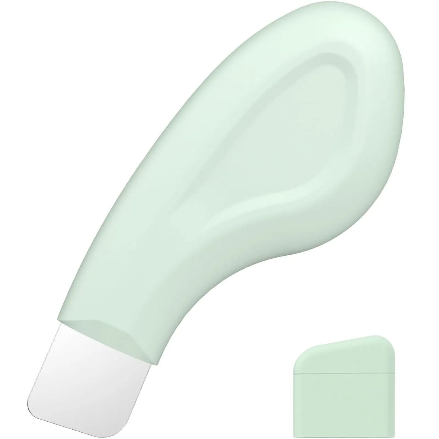 Stainless steel pore scraper face spatula with non-slip handle for blackhead removal