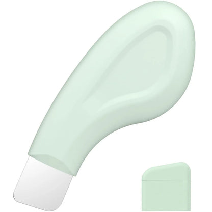 Stainless steel pore scraper face spatula with non-slip handle for blackhead removal