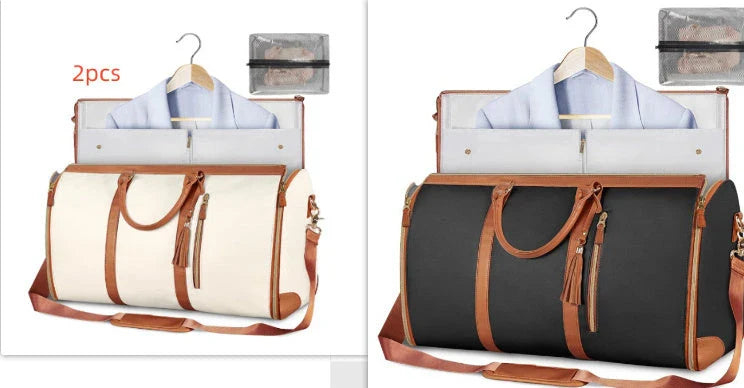 Spacious Travel Duffel Bag - Versatile Women's Handbag with Folding Suit Compartment in Multiple Color Options
