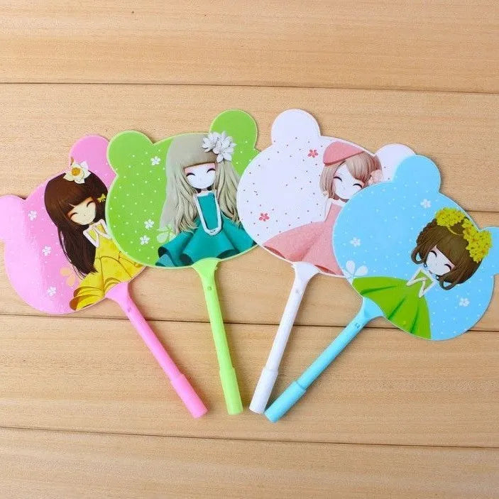 Promotional ballpoint pen with plastic shell in six design options including kitten, unicorn and fruit patterns
