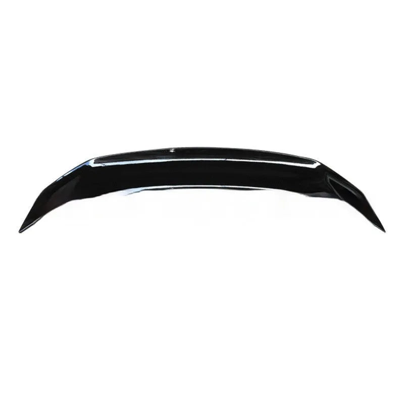 Car punch-free spoiler in ABS plastic showing adhesive mounting surface and finish options