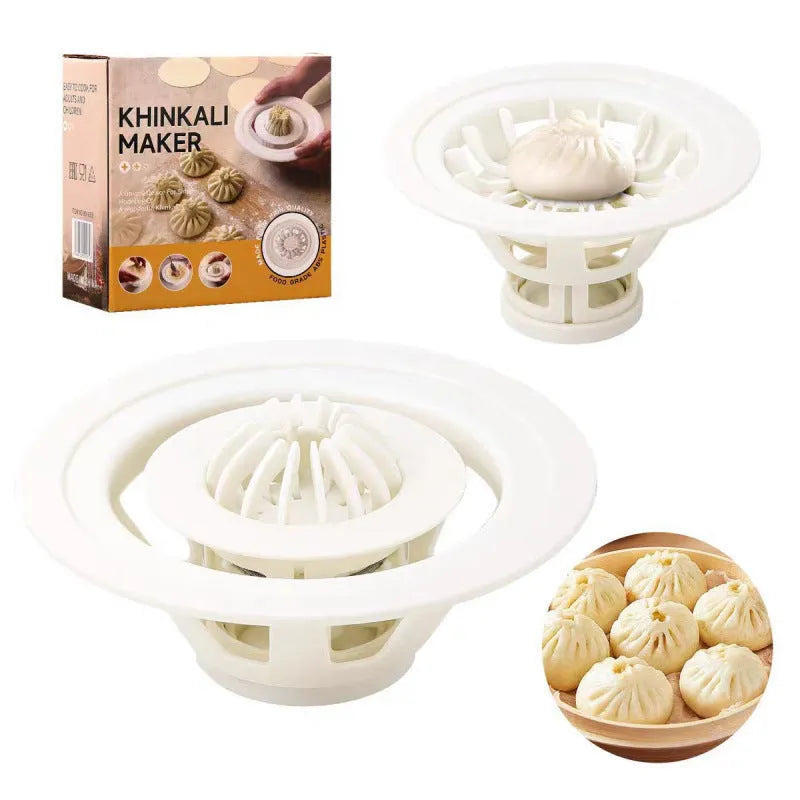 Black Jinkali steamed bun mould set with four 5cm diameter shapes for baozi and dumpling preparation