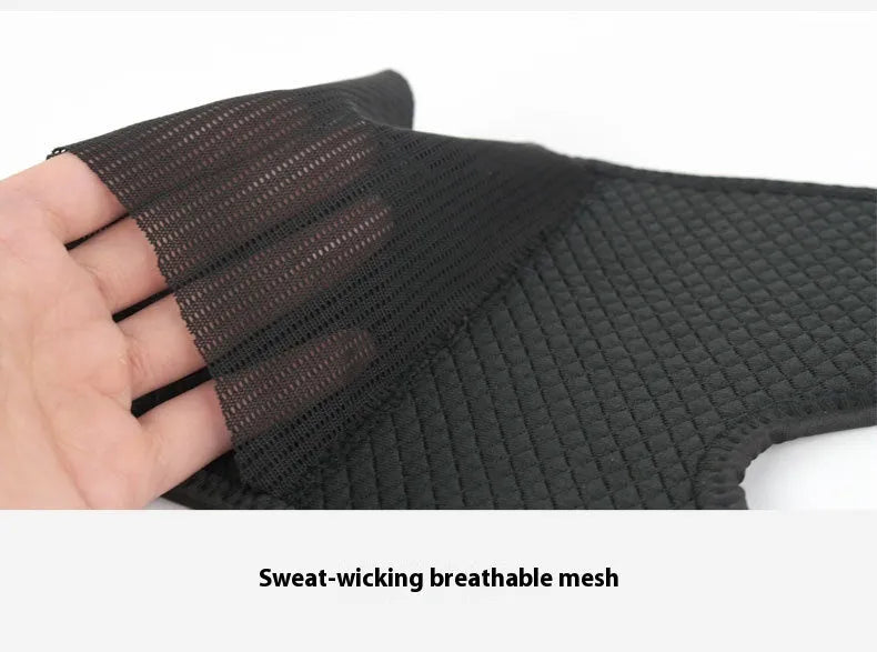 Men's neoprene and aluminium plywood fixed support glove for left hand on a basketball court.