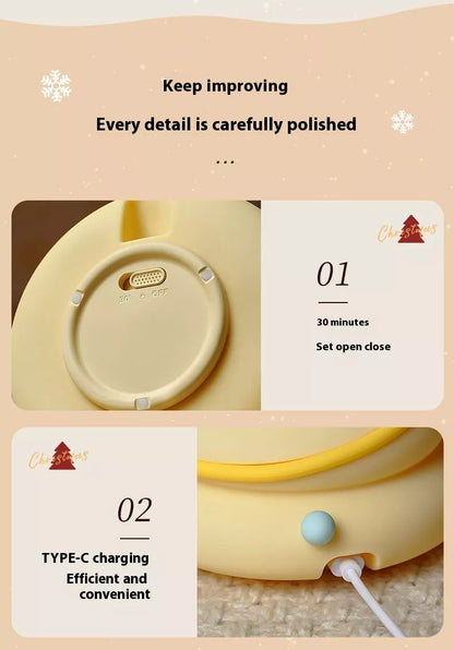 USB Rechargeable Christmas Tree Silicone Night Light with warm glow for eye protection