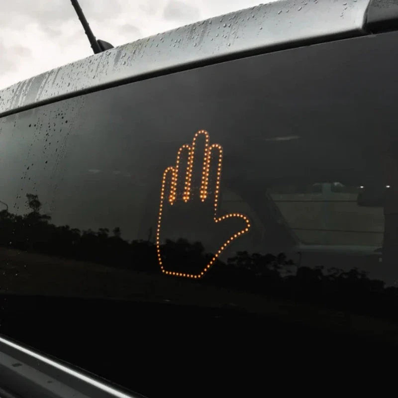 Illuminated gesture light with three modes for communicating with other drivers on the road