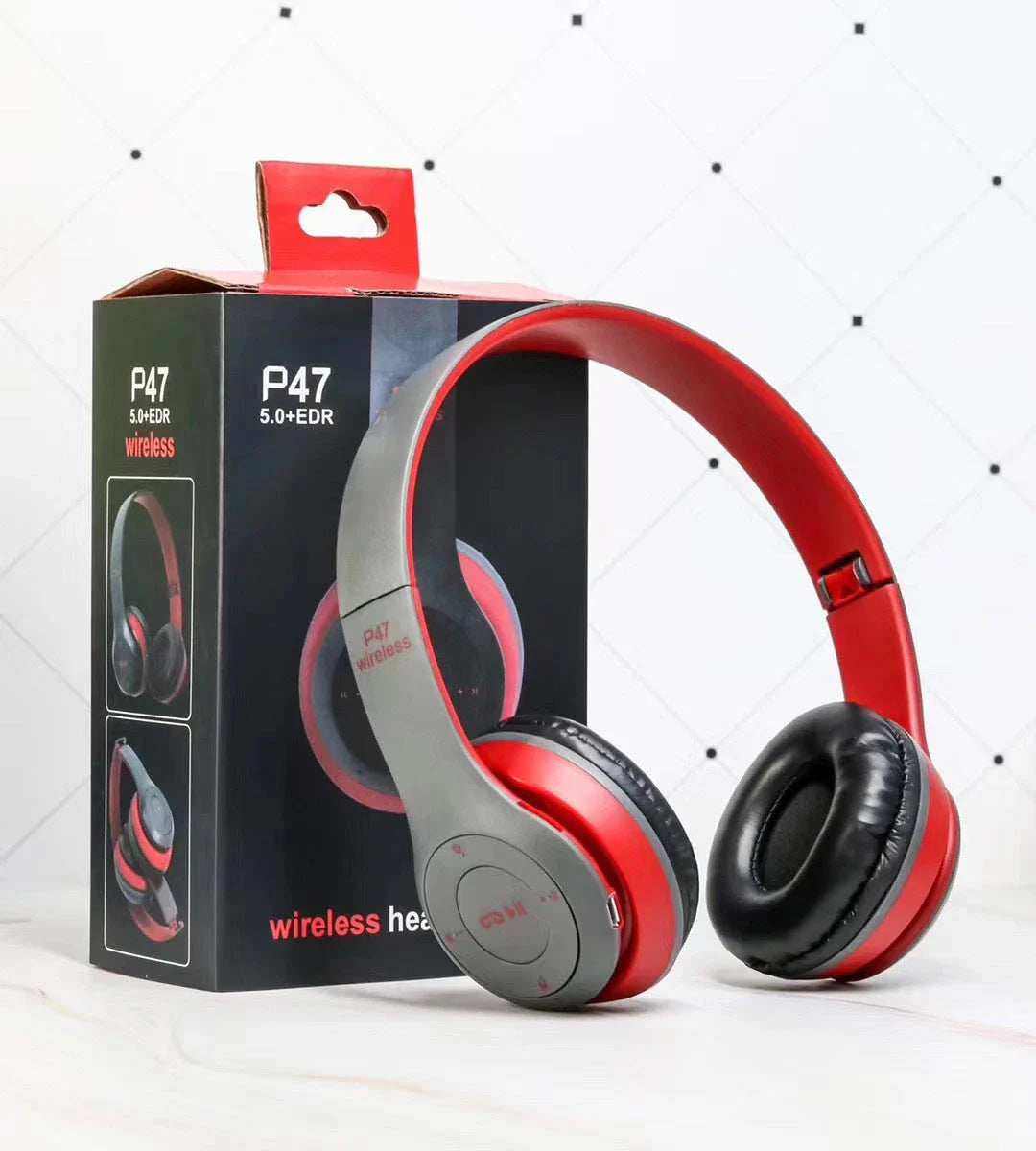 Wireless Bluetooth headphones with powerful 40mm drivers, plush over-ear cushions, and foldable design for versatile audio enjoyment