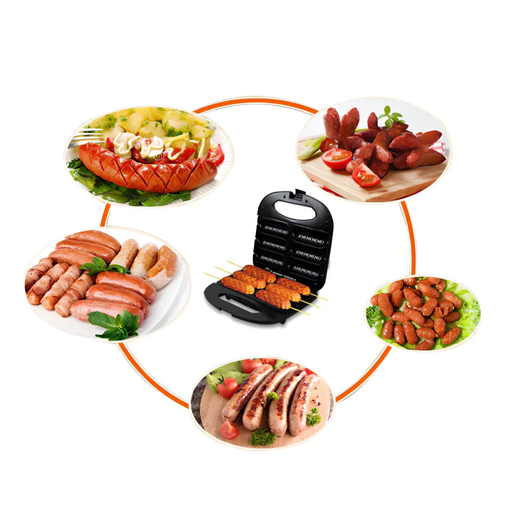 Black sausage machine with automatic temperature control dial and 750W motor for home meat processing