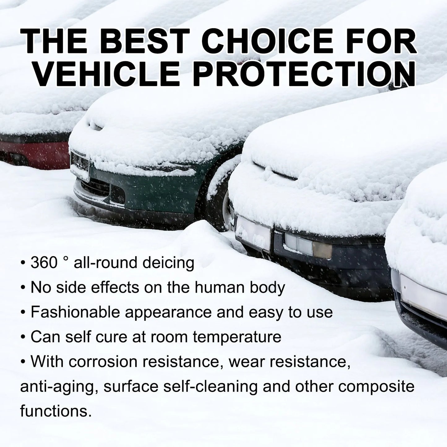 Hydrophobic nano coating car snow brush with PE construction for winter vehicle cleaning