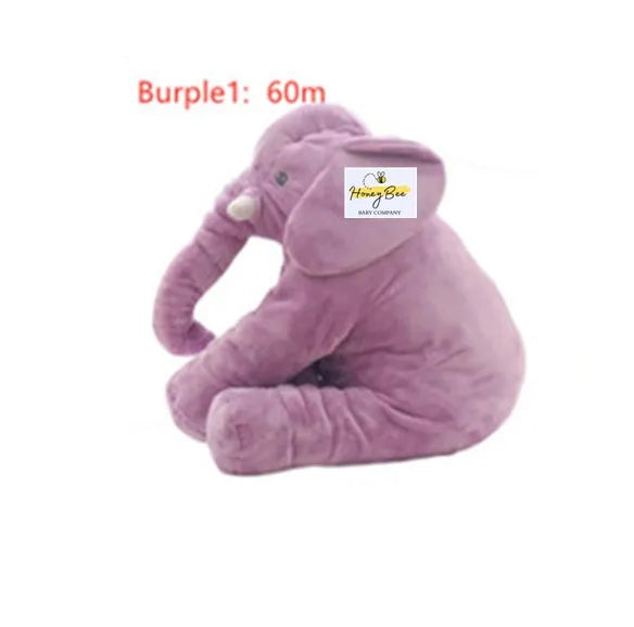Elephant doll pillow baby comfort sleep toy in short plush with PP cotton filling, 60cm and 40cm sizes