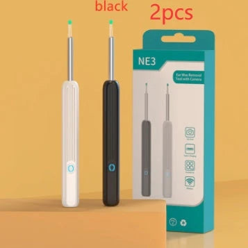 Wireless otoscope with 360-degree HD camera and LED light for safe and effective earwax removal