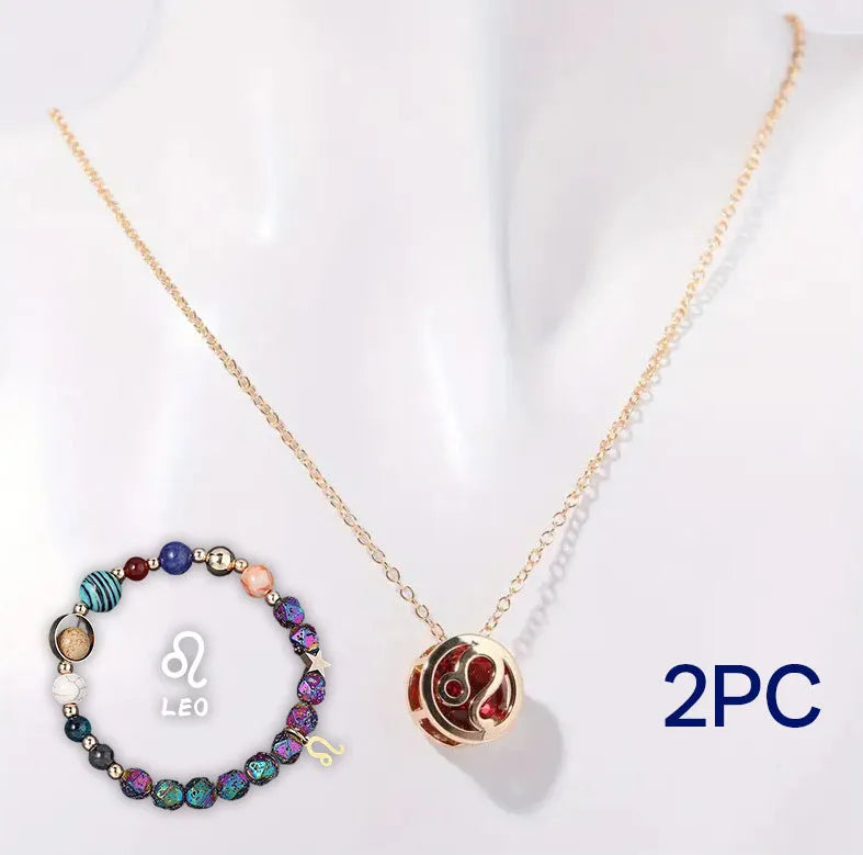 Natural stone beaded necklace and matching bracelet set with colourful gemstone beads.