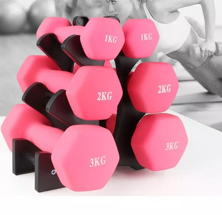 PVC Fitness Dumbbell Rack Holder for home gym organization