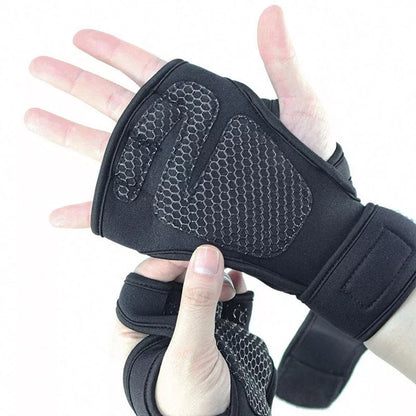 Sports half-finger gloves with non-slip silicone palm for fitness activities