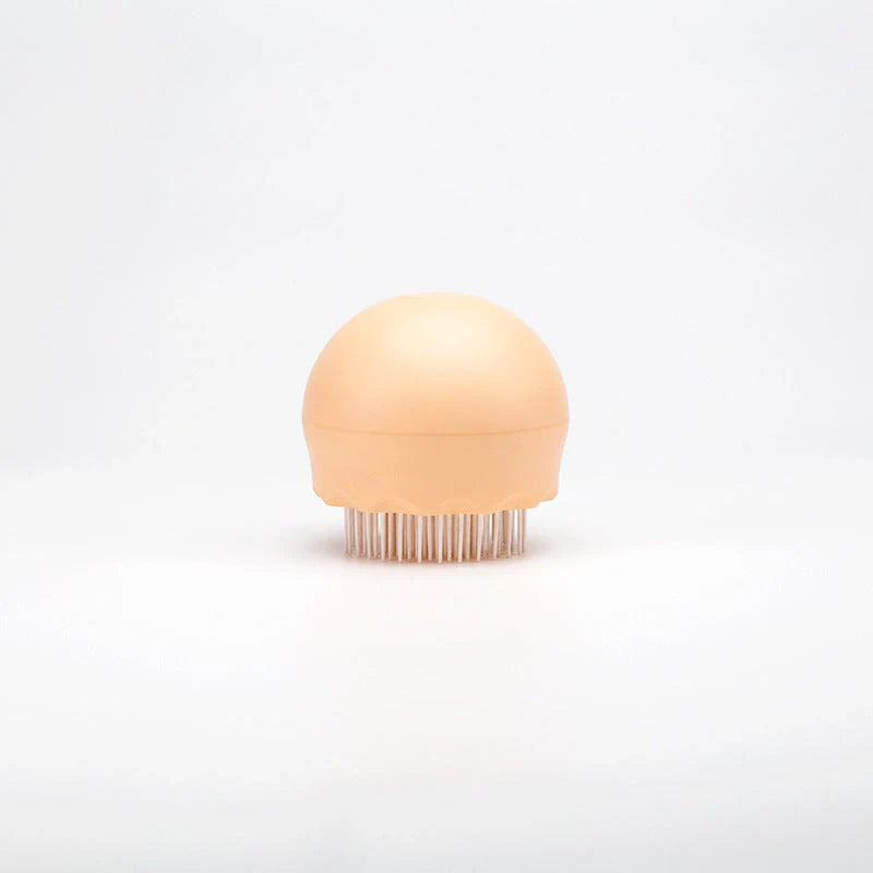 Floating Massage Pet Needle Comb in orange pink and baby blue for cat hair cleaning