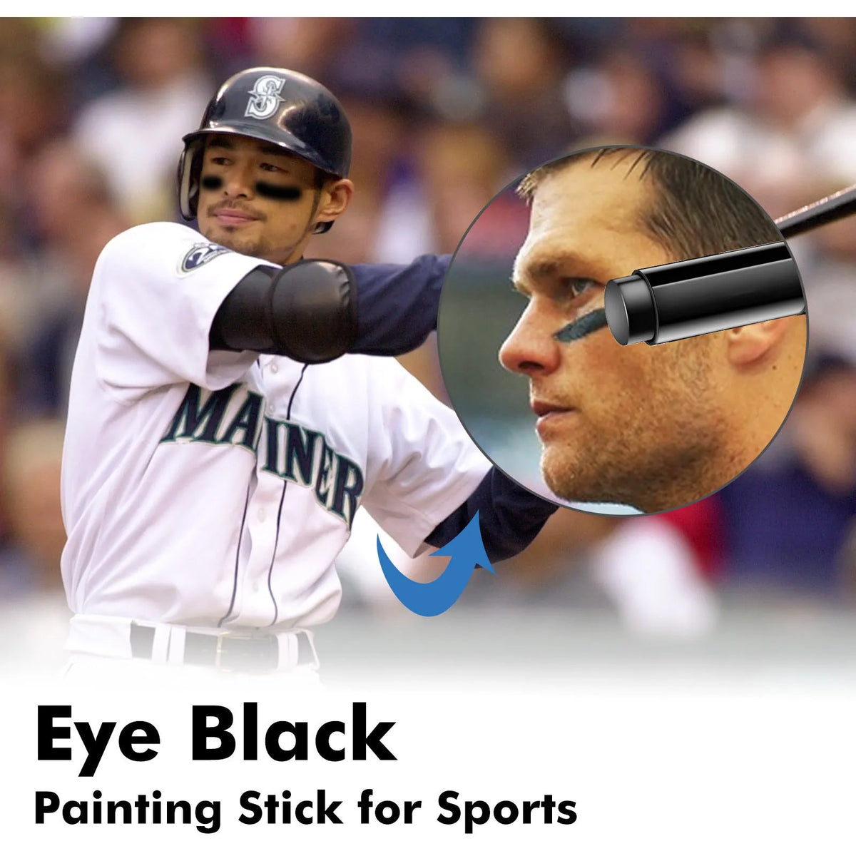 Sports eye black paint stick tube 15g for baseball athletes sweat-proof