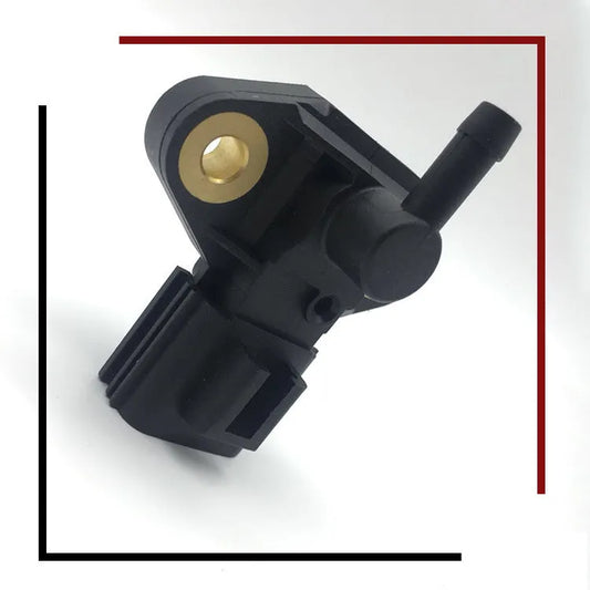 Black Ford intake pressure sensor with 0 type configuration for engine management systems