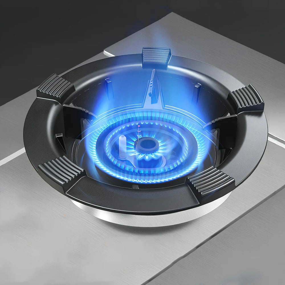 Cast iron gas stove wind shield with 25cm diameter and non-slip rubber feet