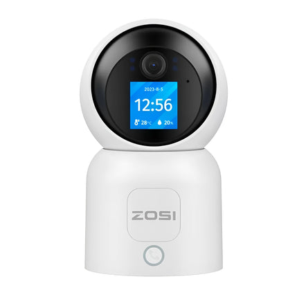 Zhou Shi wireless indoor security camera with plastic housing and screw-fixed bracket