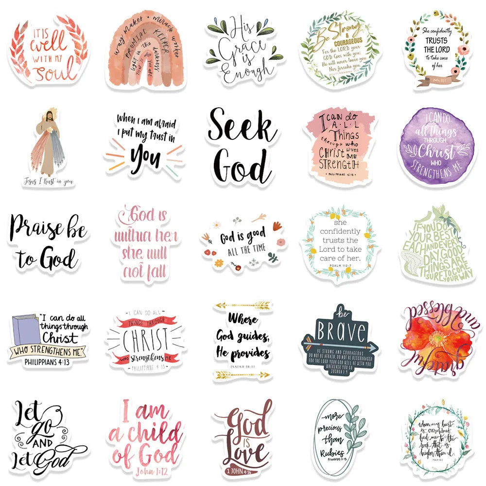 Set of 50 graffiti stickers with random patterns for laptop and notebook decoration