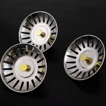 Stainless steel kitchen sink turnbuckle with alloy filter screen for secure plumbing