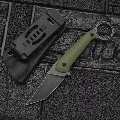 Outdoor Field Self-defense Knife with DC53 steel blade and G10 handle