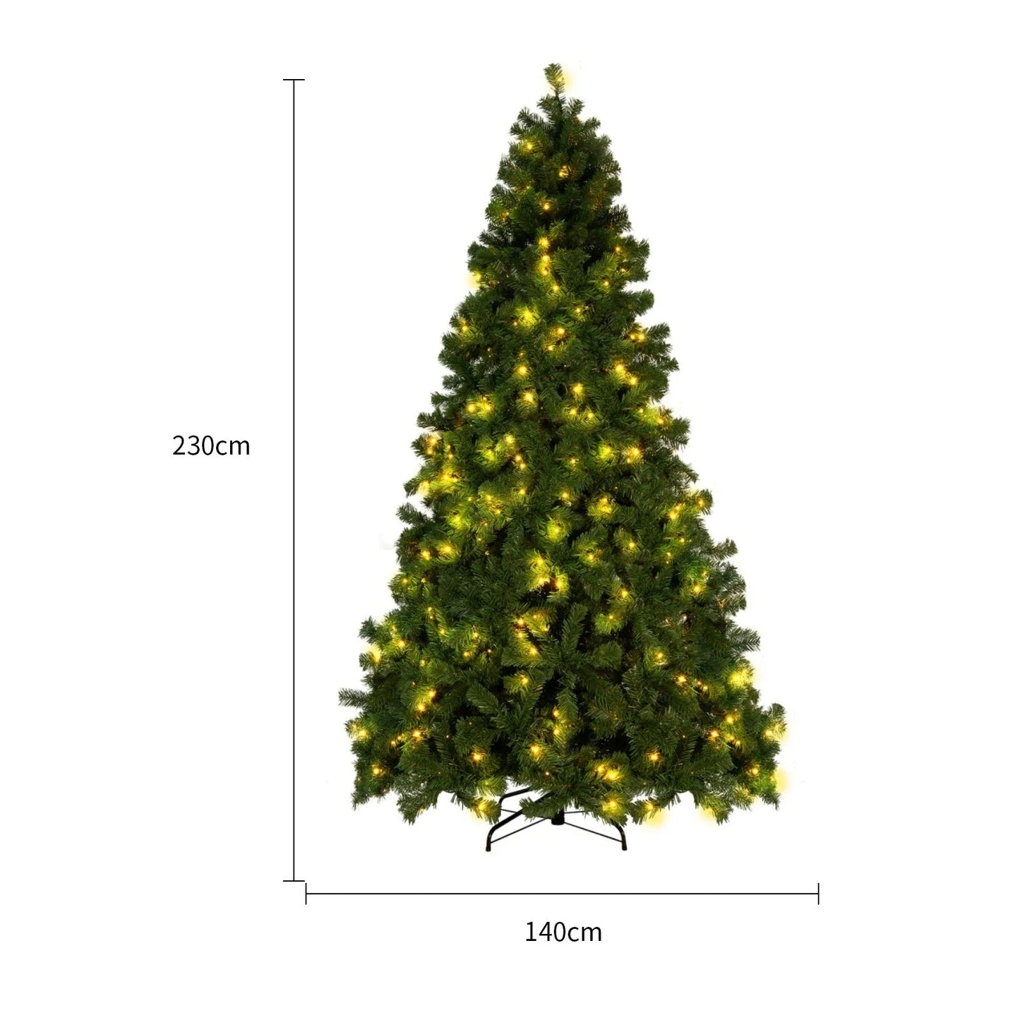 Premium PVC Artificial Christmas Tree with Snowy Branches and Lush Green Foliage