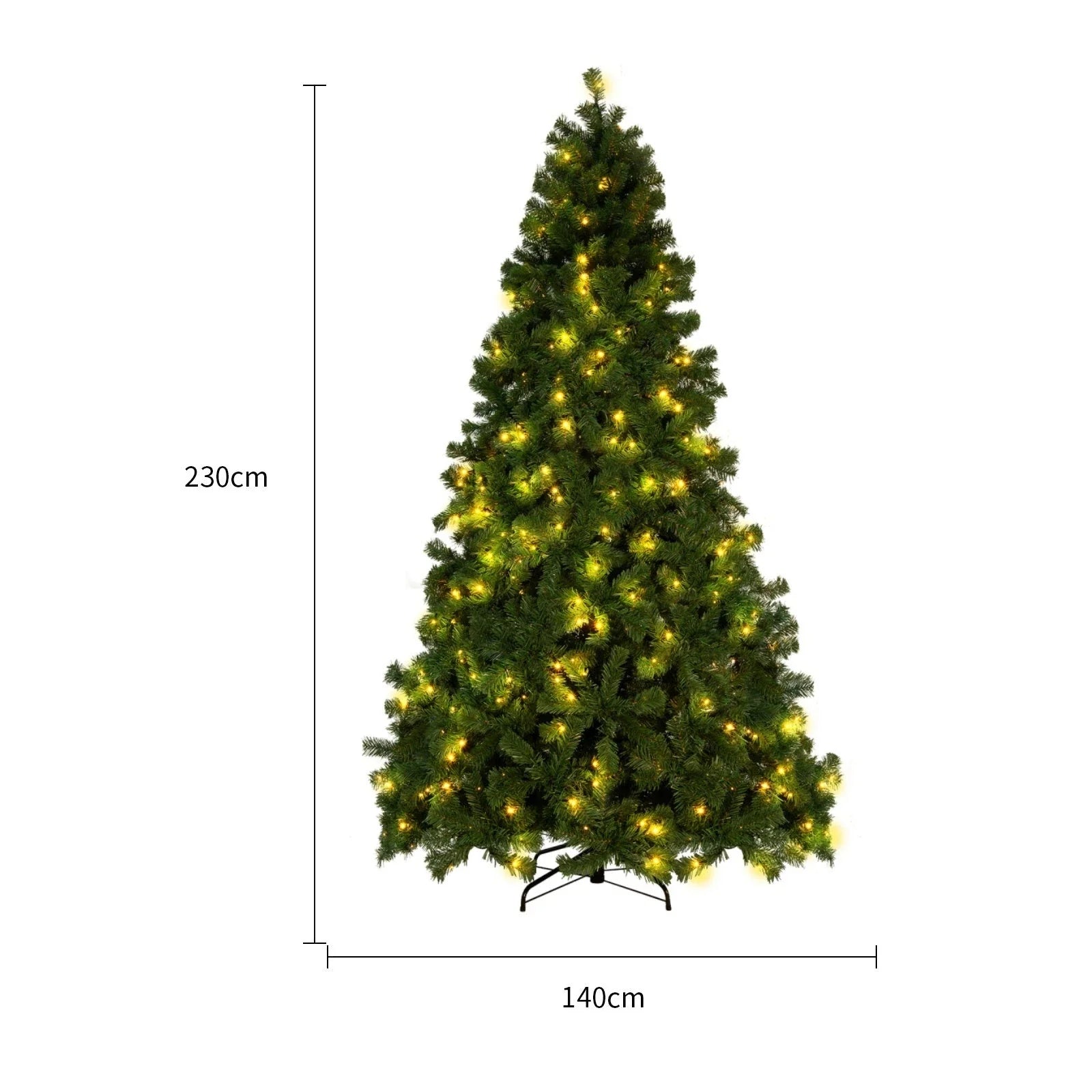 Premium PVC Artificial Christmas Tree with Snowy Branches and Lush Green Foliage