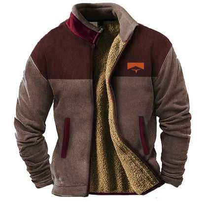 Men's padded coat in green or light brown, polyester fibre construction, sizes S to 5XL