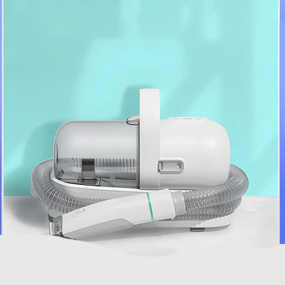 Pet grooming device with comb and shave functions, 290mm length with multiple attachments