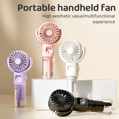 F7 clip spray fan in black colour showing clip attachment and mist spray function