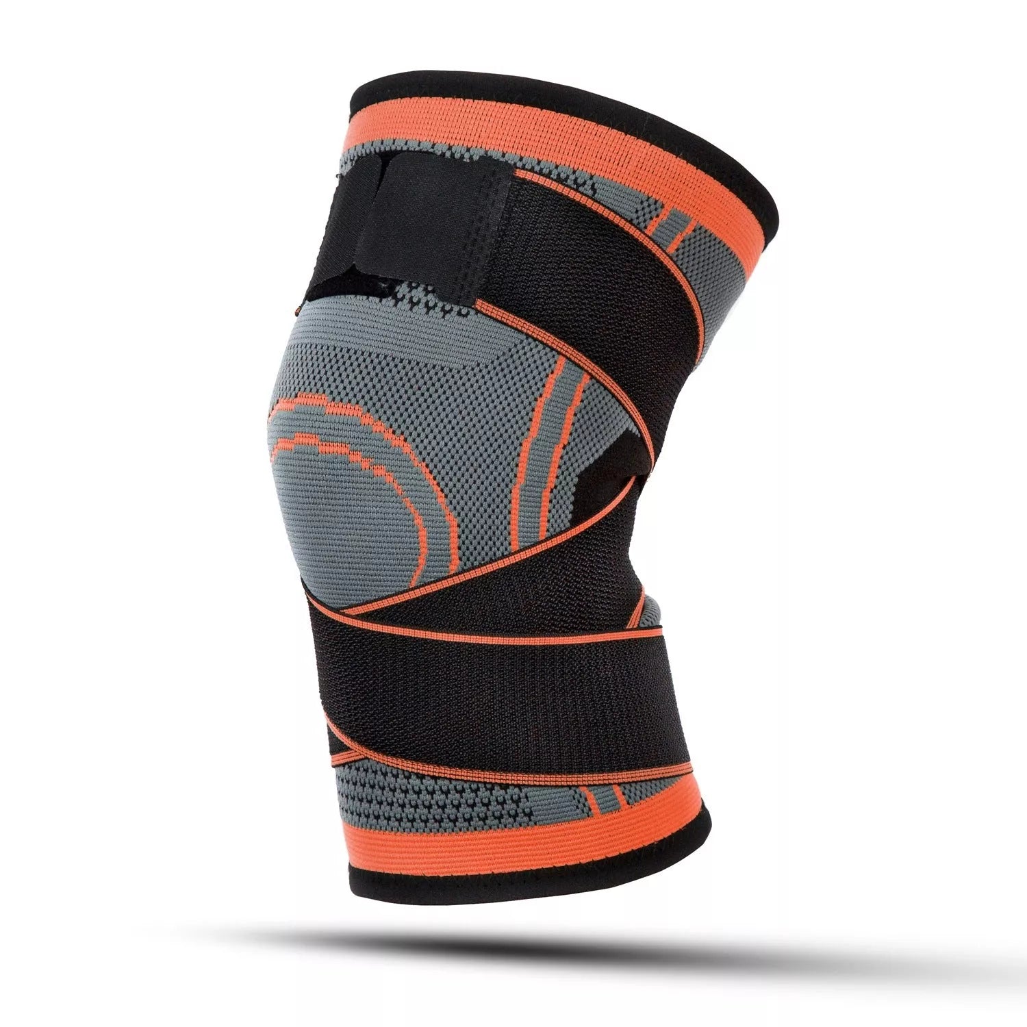 Breathable mountaineering kneecap for outdoor sports protection in green, orange, and black