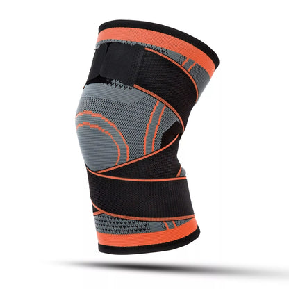 Breathable mountaineering kneecap for outdoor sports protection in green, orange, and black