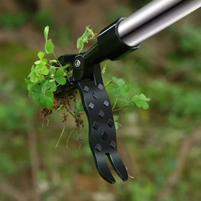 Standing Weeding Uproot Tool in black with alloy and stainless steel construction