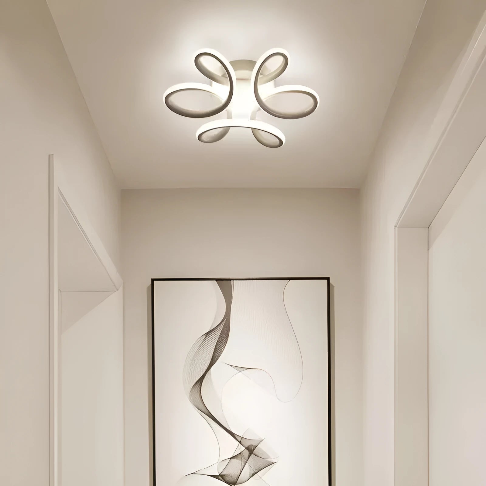 Modern silicone LED corridor light in butterfly and geometric shapes for entrance halls