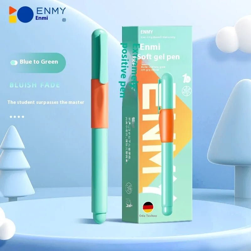 Student Posture Correction Pen with 15° angled grip and 0.5mm fine point in blue, green, purple, or orange
