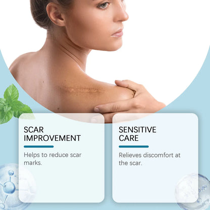Roll of silicone scar paster sheets with mint leaf ingredient for scar treatment