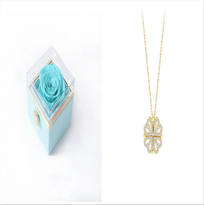 Elegant four-leaf clover necklace with magnetic and detachable design for versatile styling